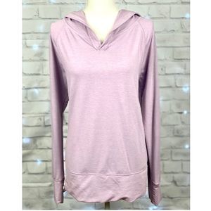 Long Sleeve V-Neck Hooded Sweatshirt
